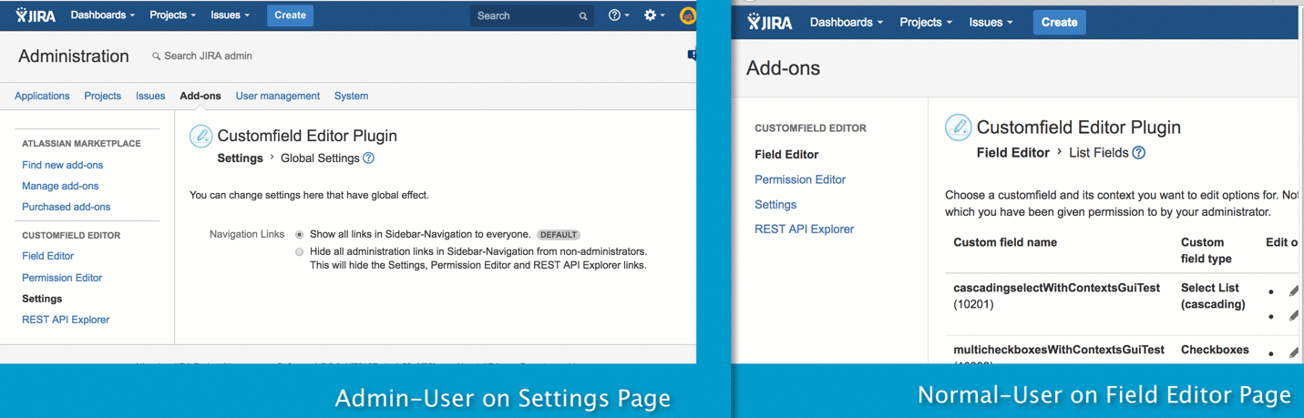 'Hide administrator Sidebar-Navigation Links from Non-Administrator Users' Feature Preview