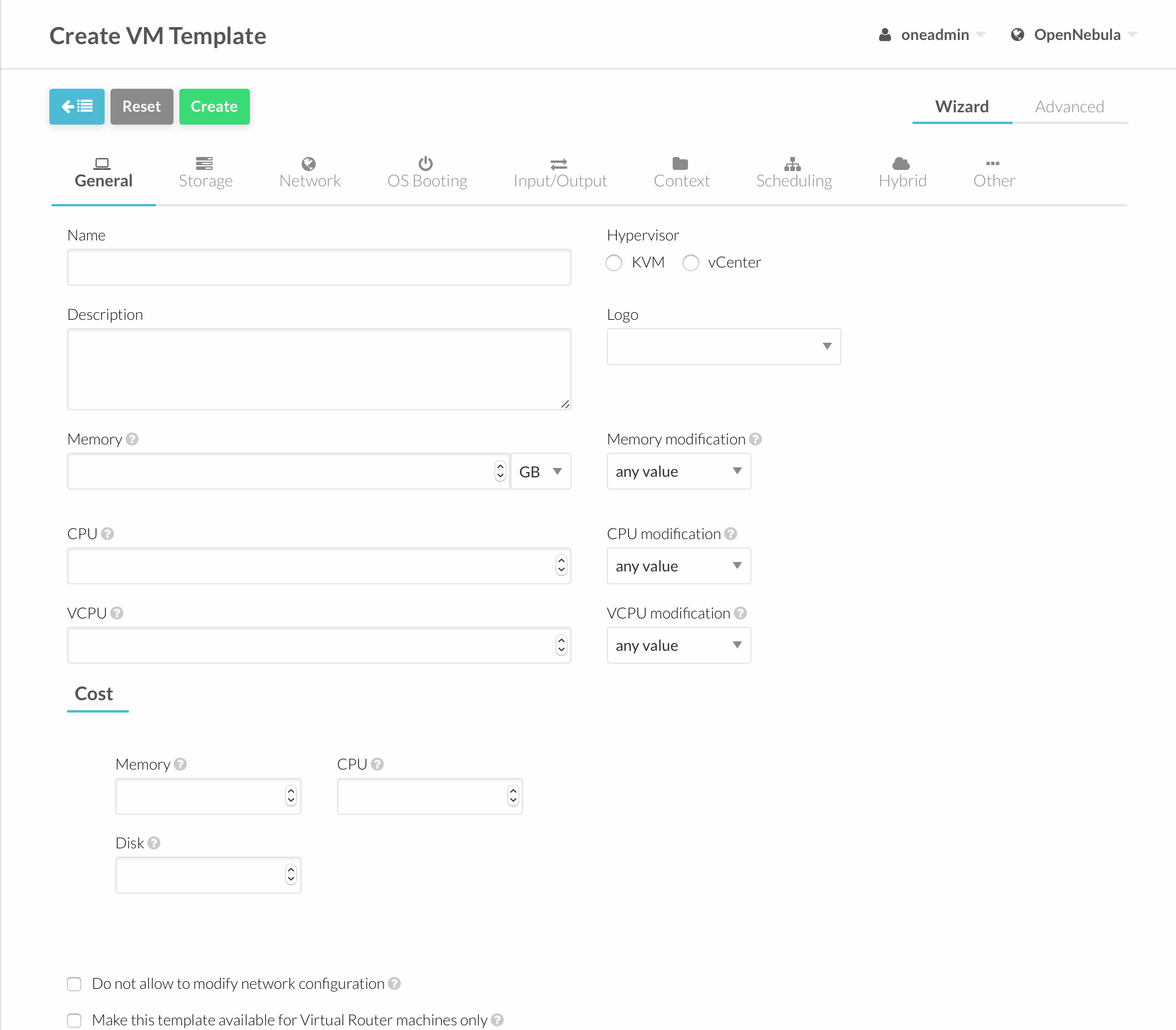 Creating a VM Template using the GUI