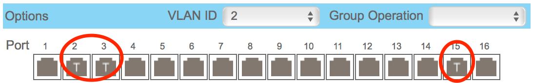 VLAN2 Port Membership